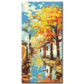 Painting by Numbers Panorama Colorful Autumn Day in The Village I